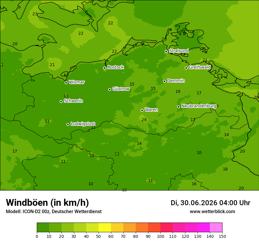 Maximale Windböen