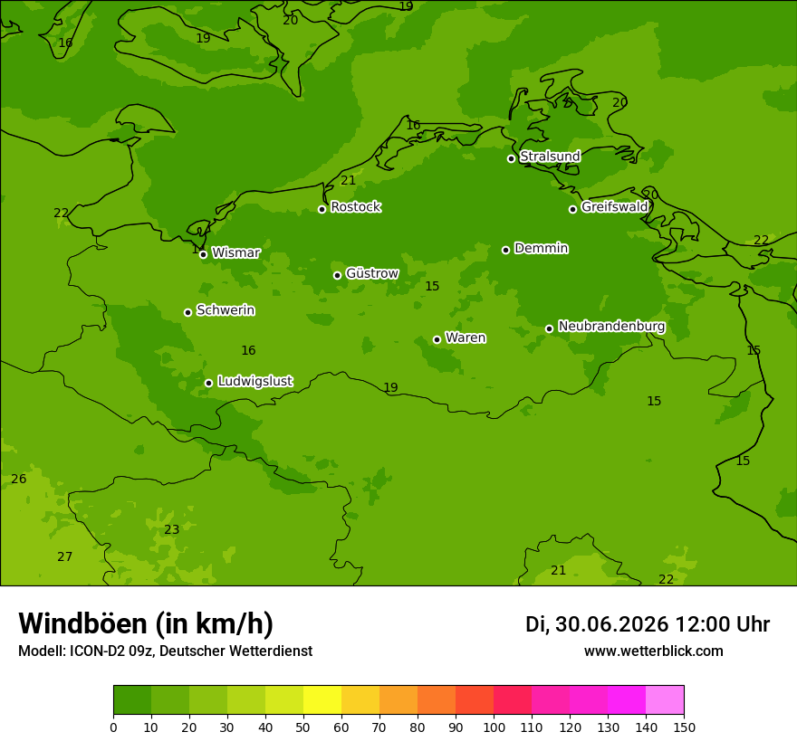 Maximale Windböen