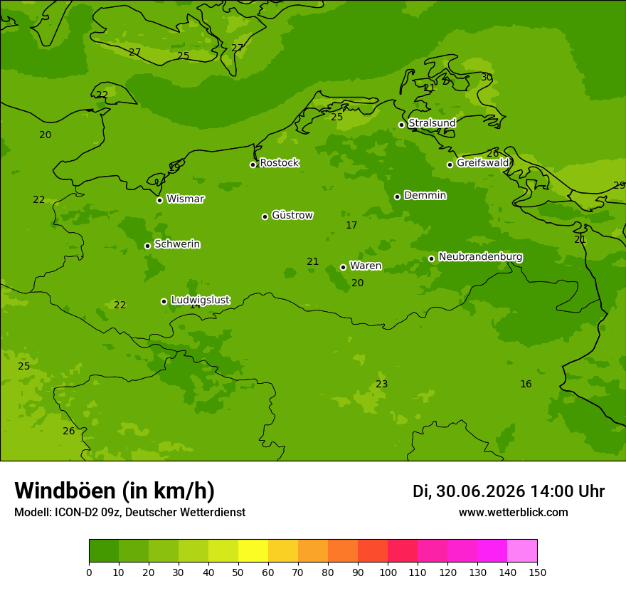Maximale Windböen