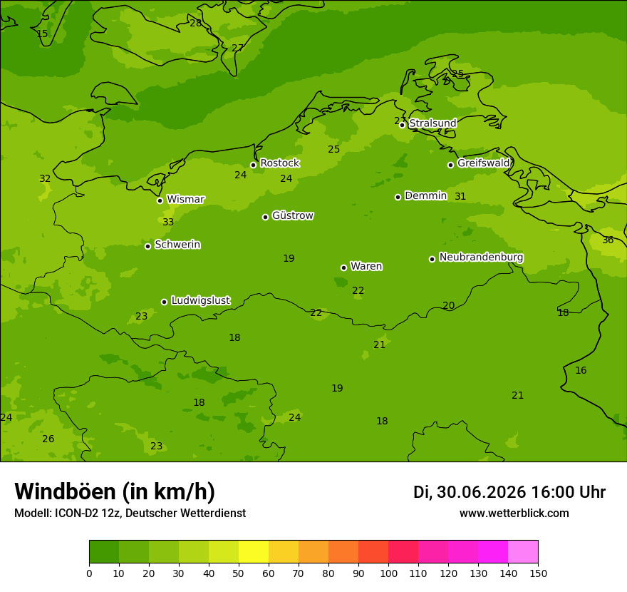 Maximale Windböen