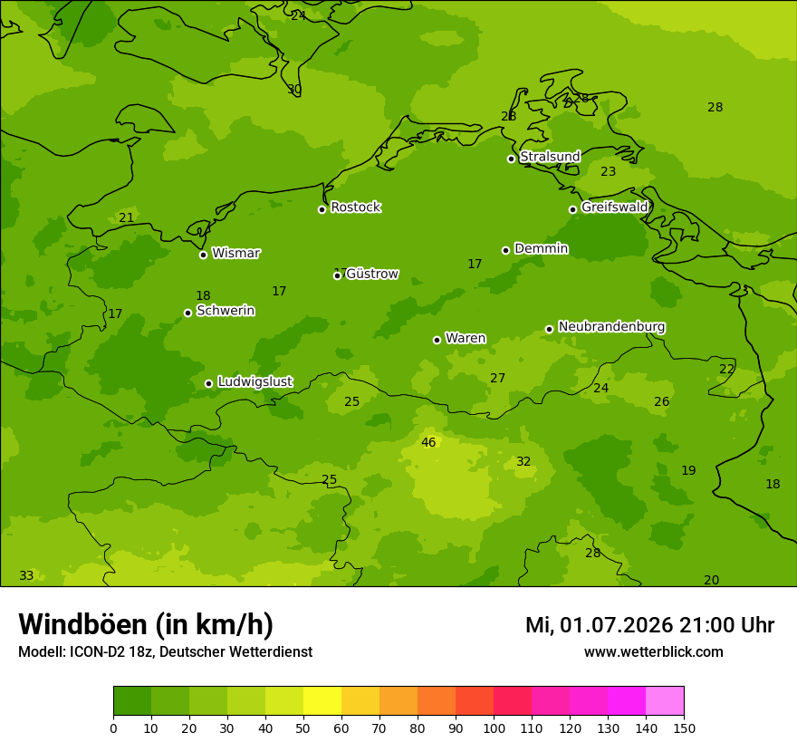 Maximale Windböen