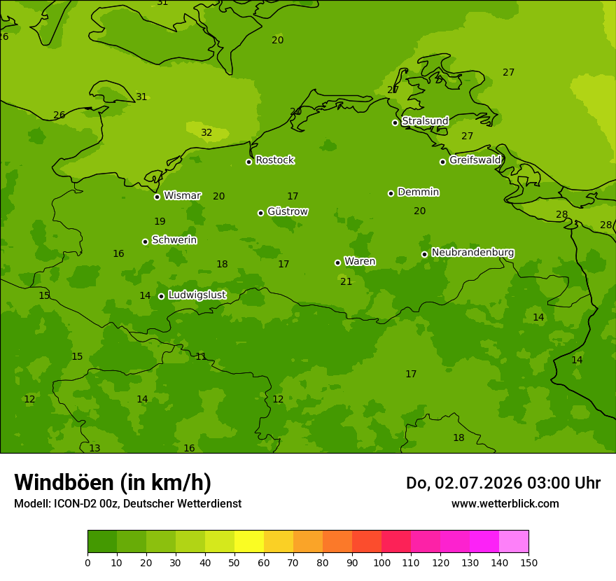 Maximale Windböen