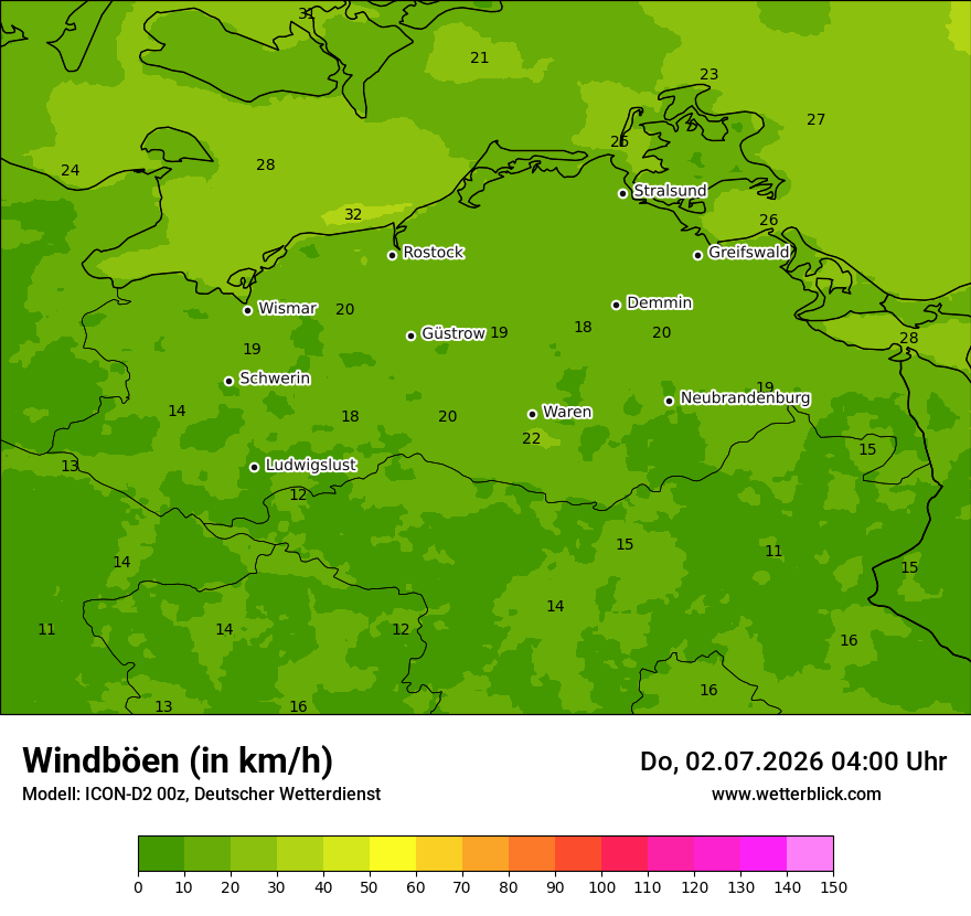 Maximale Windböen