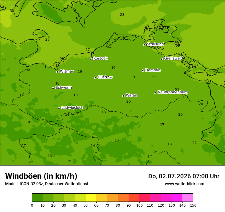 Maximale Windböen