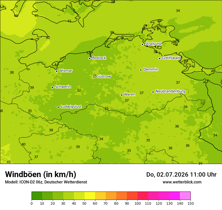 Maximale Windböen