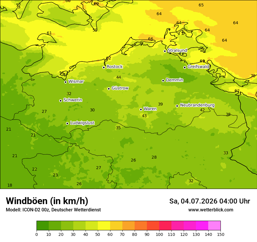 Maximale Windböen