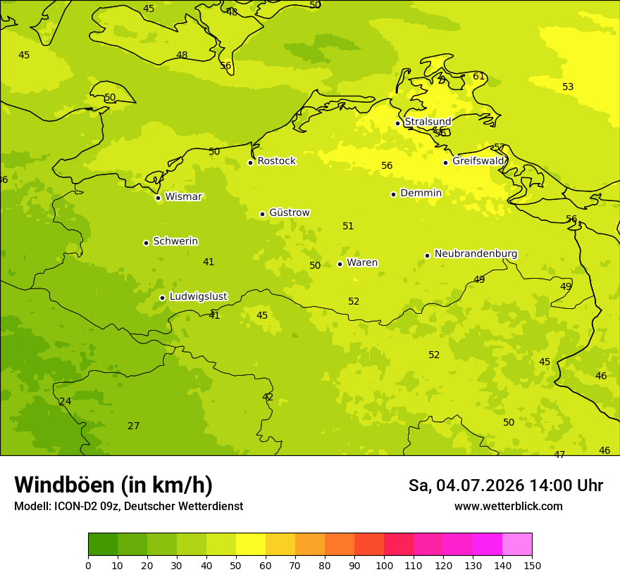 Maximale Windböen