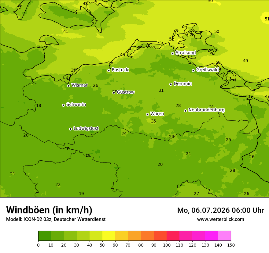 Maximale Windböen