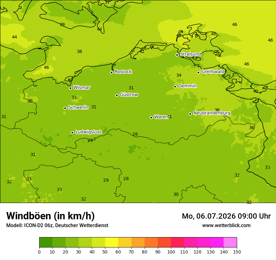 Maximale Windböen