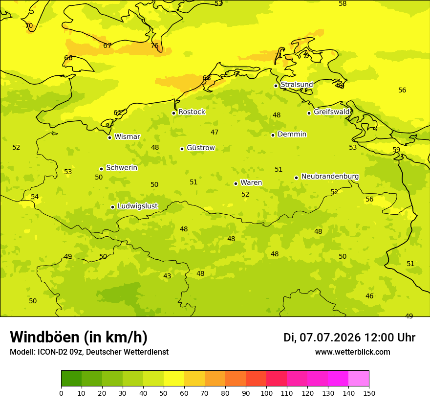 Maximale Windböen