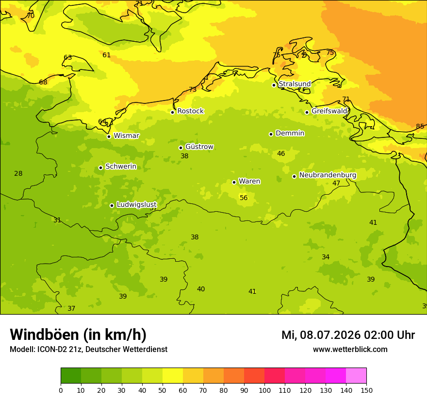 Maximale Windböen
