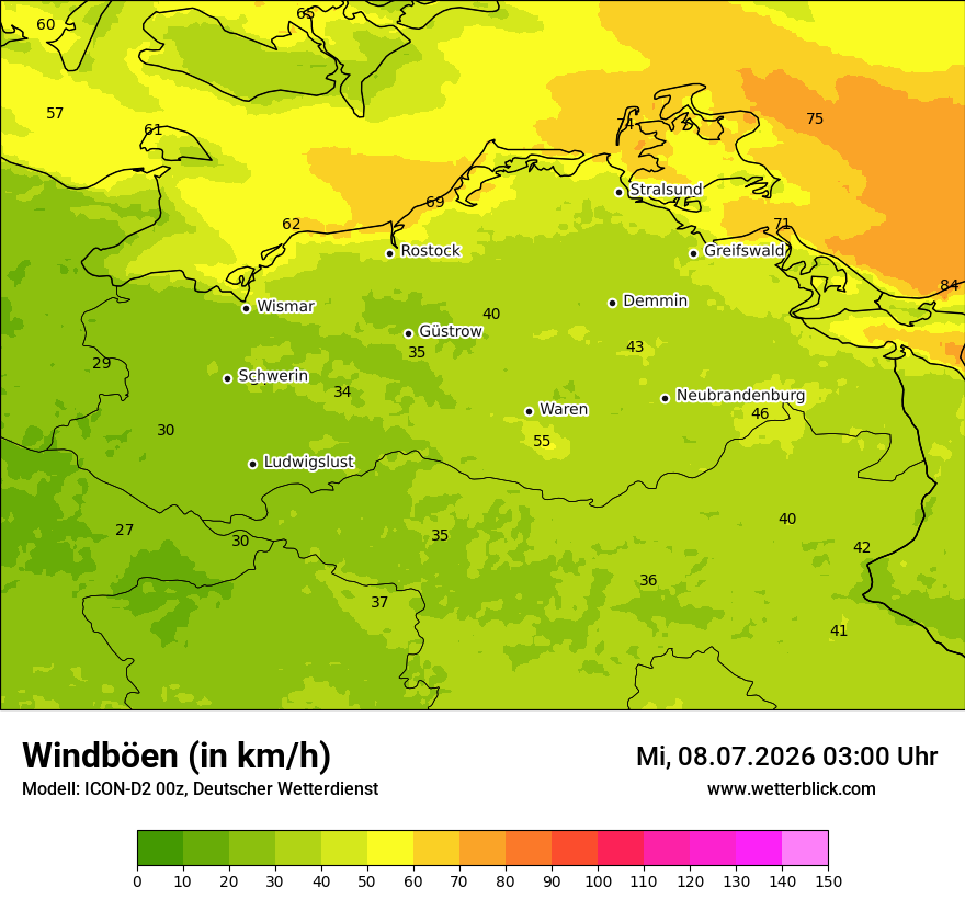 Maximale Windböen