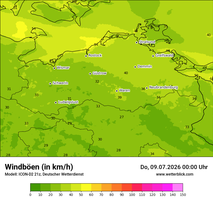 Maximale Windböen