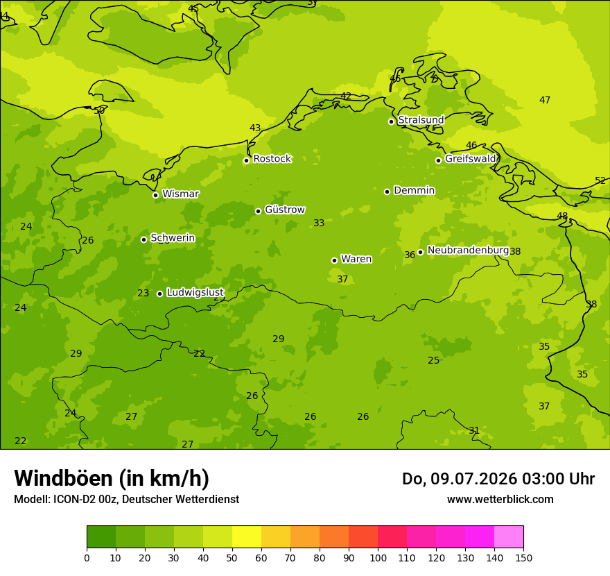 Maximale Windböen