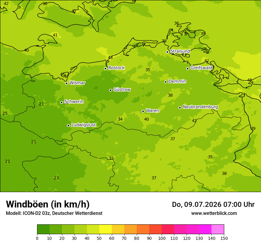 Maximale Windböen