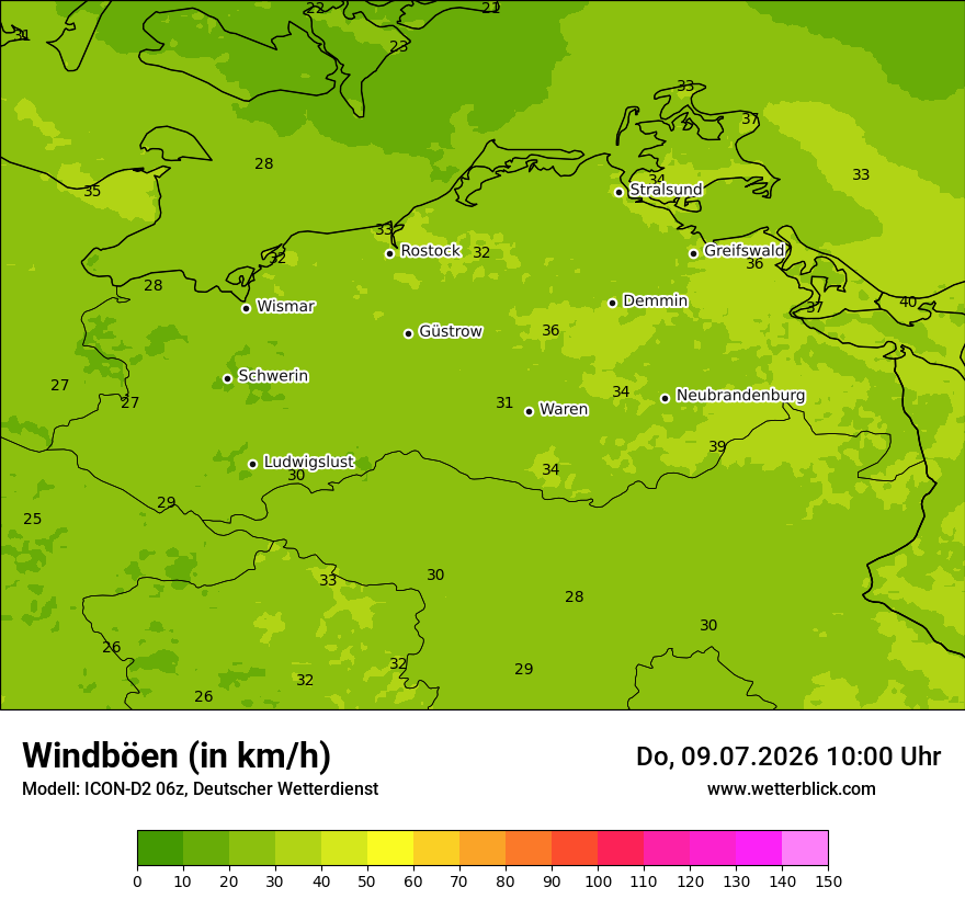 Maximale Windböen