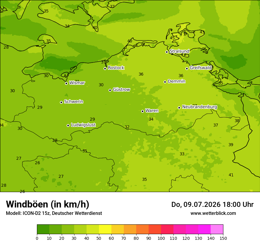 Maximale Windböen