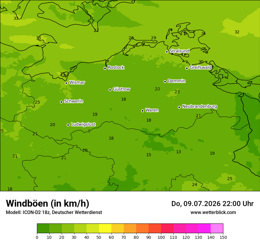 Maximale Windböen
