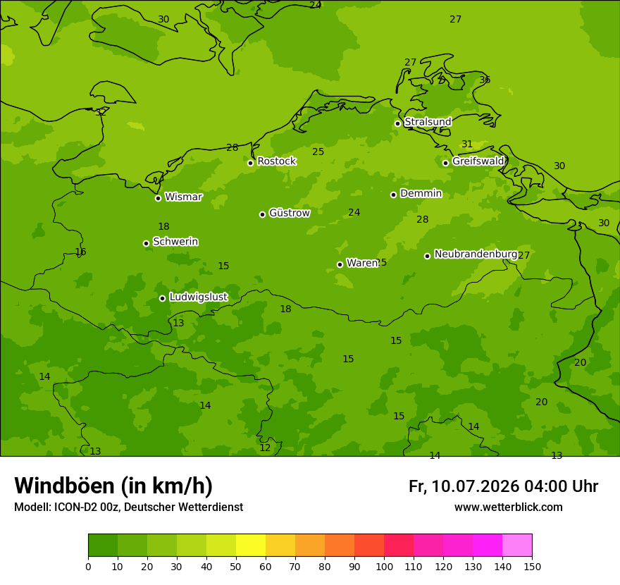 Maximale Windböen