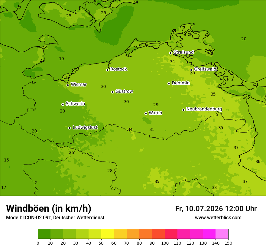 Maximale Windböen