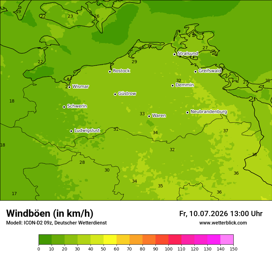 Maximale Windböen