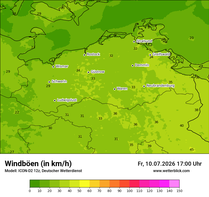 Maximale Windböen