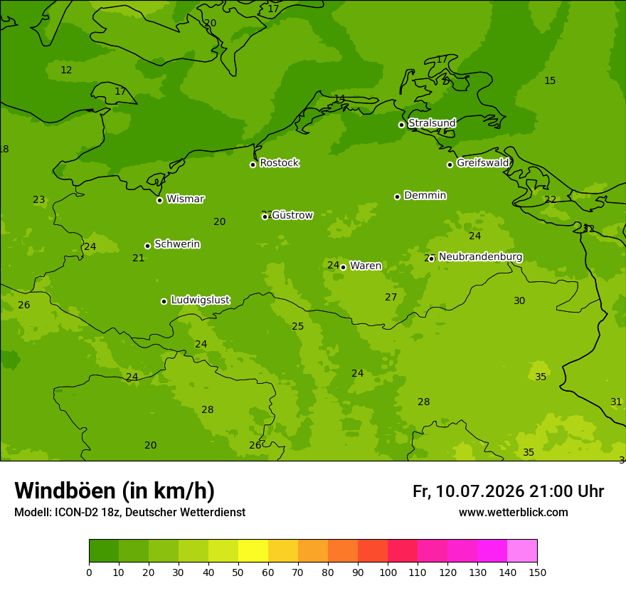 Maximale Windböen