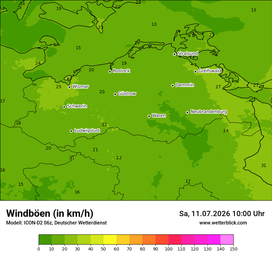 Maximale Windböen