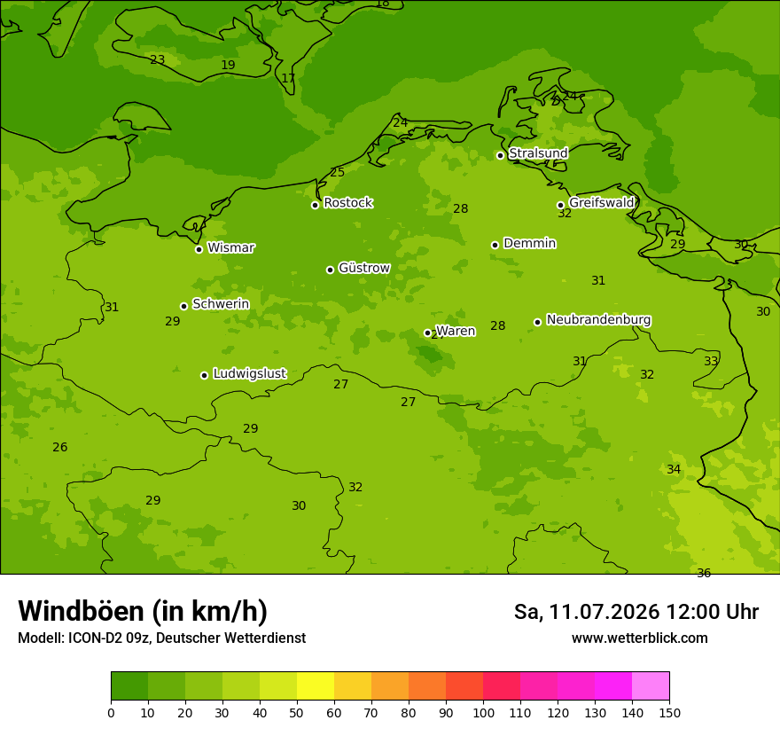Maximale Windböen