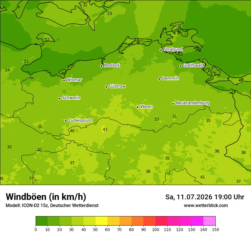 Maximale Windböen