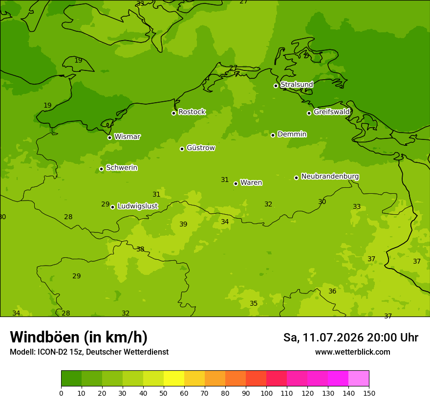 Maximale Windböen