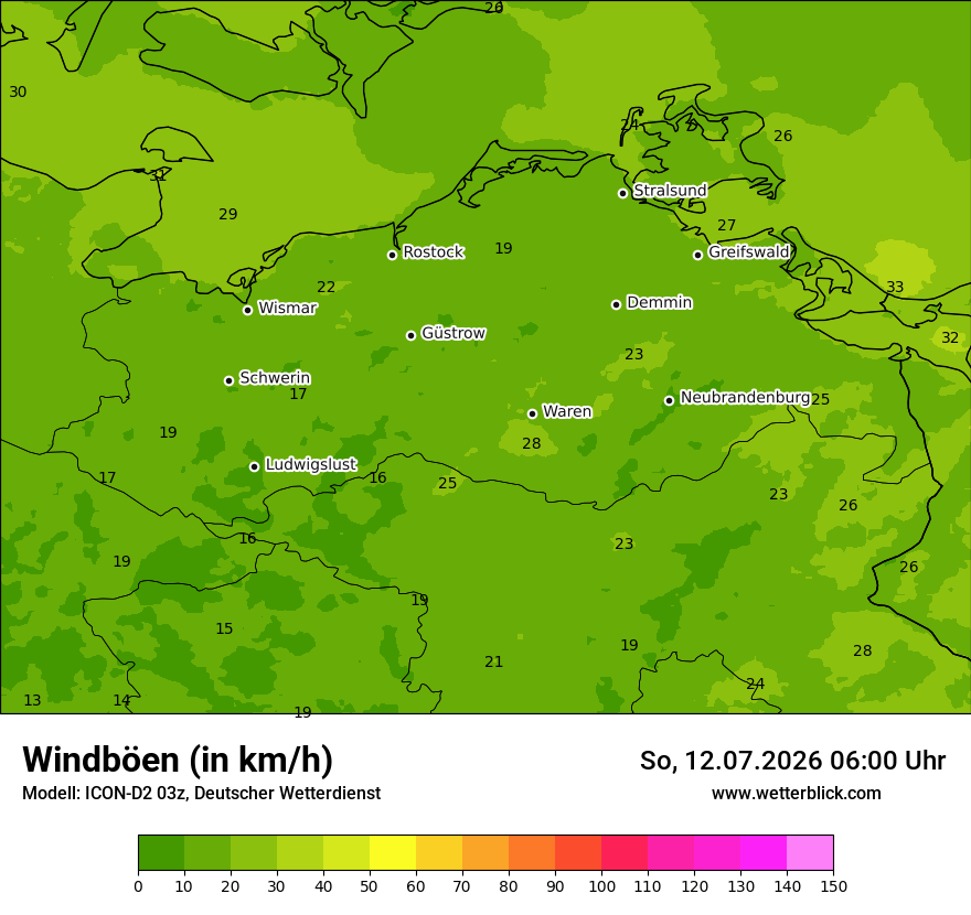 Maximale Windböen
