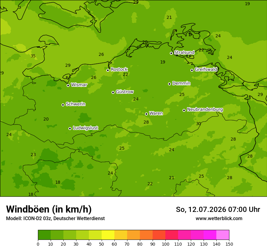 Maximale Windböen