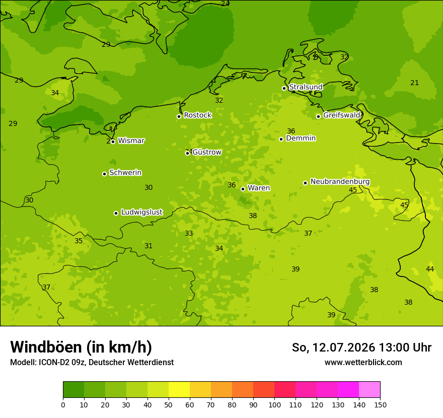 Maximale Windböen