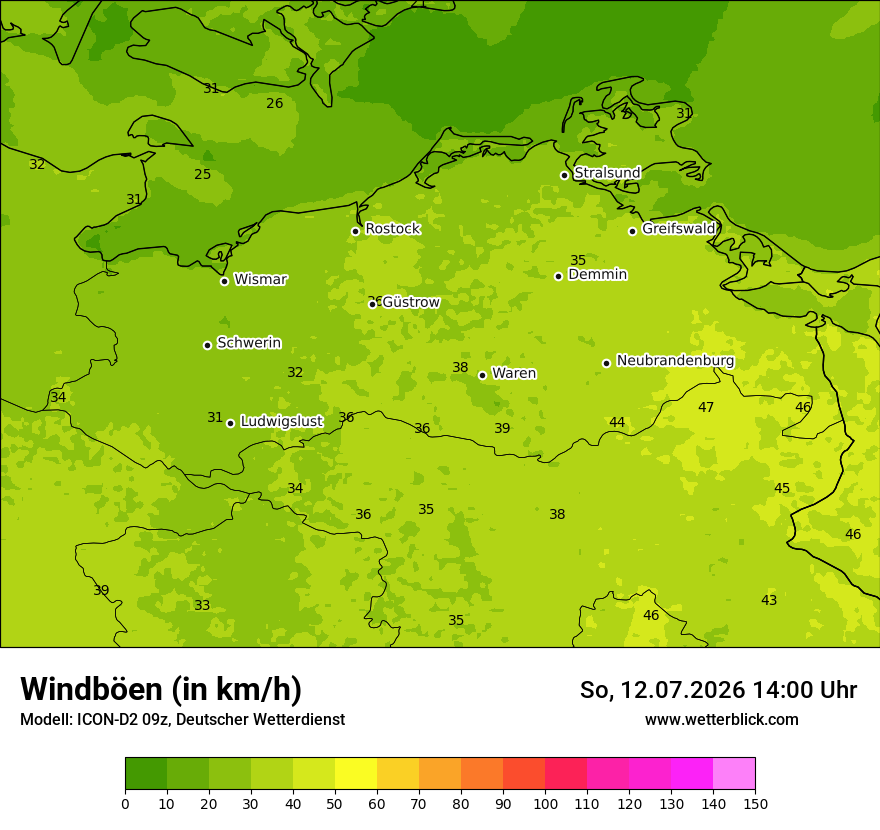 Maximale Windböen