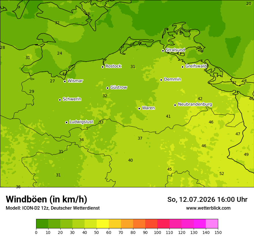 Maximale Windböen