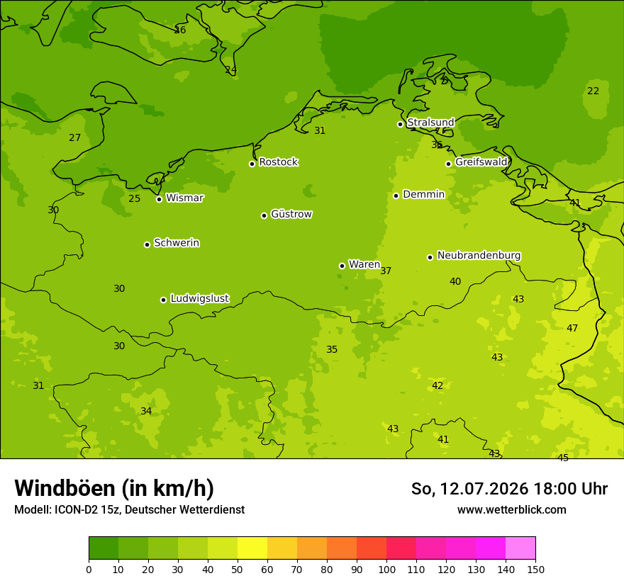 Maximale Windböen