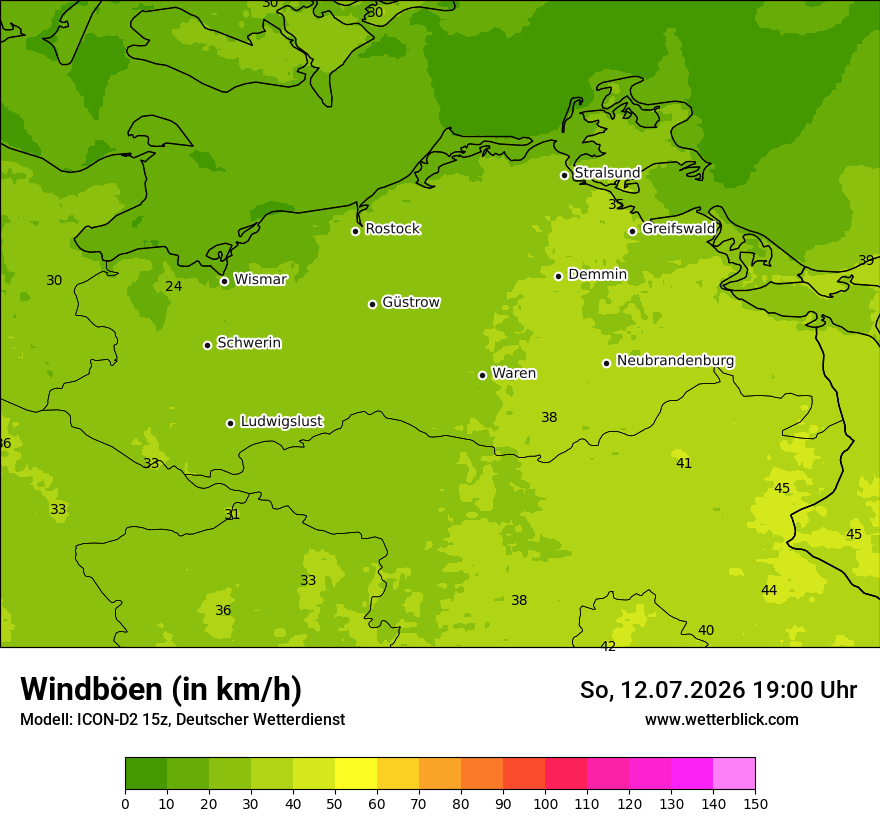 Maximale Windböen