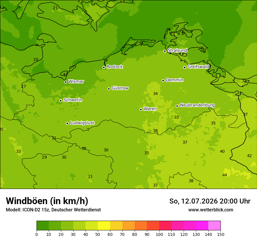 Maximale Windböen