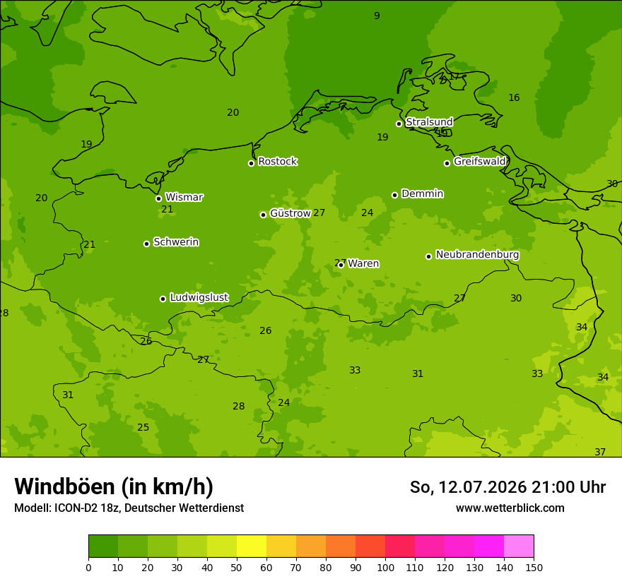 Maximale Windböen