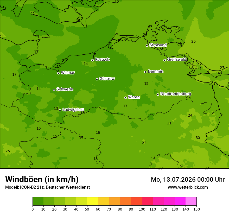 Maximale Windböen