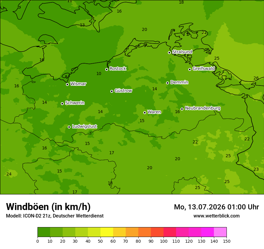 Maximale Windböen