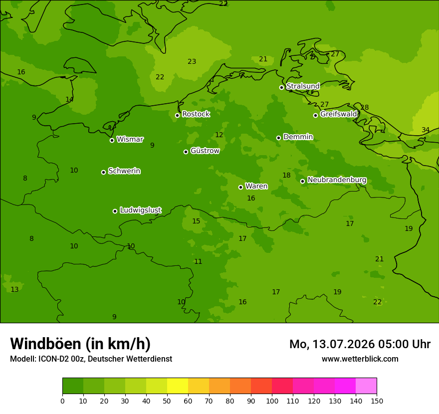 Maximale Windböen