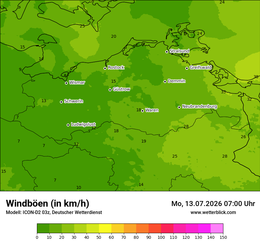 Maximale Windböen