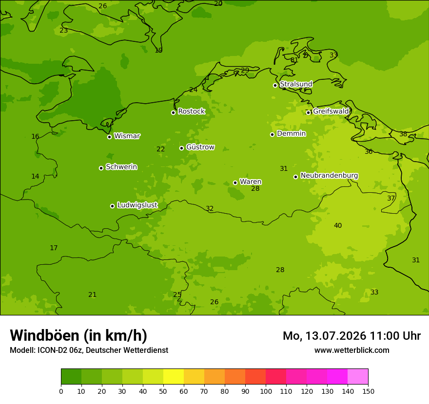 Maximale Windböen