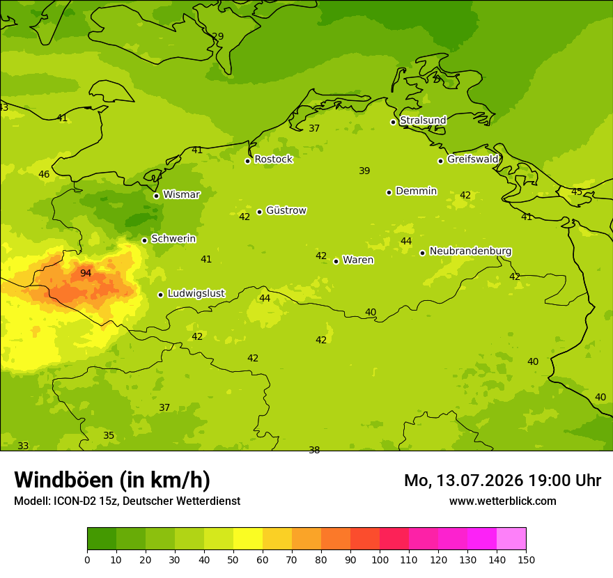 Maximale Windböen