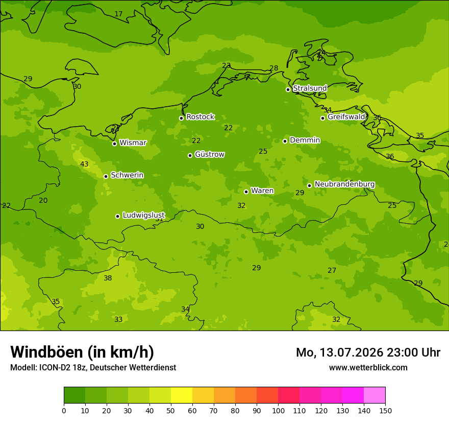 Maximale Windböen