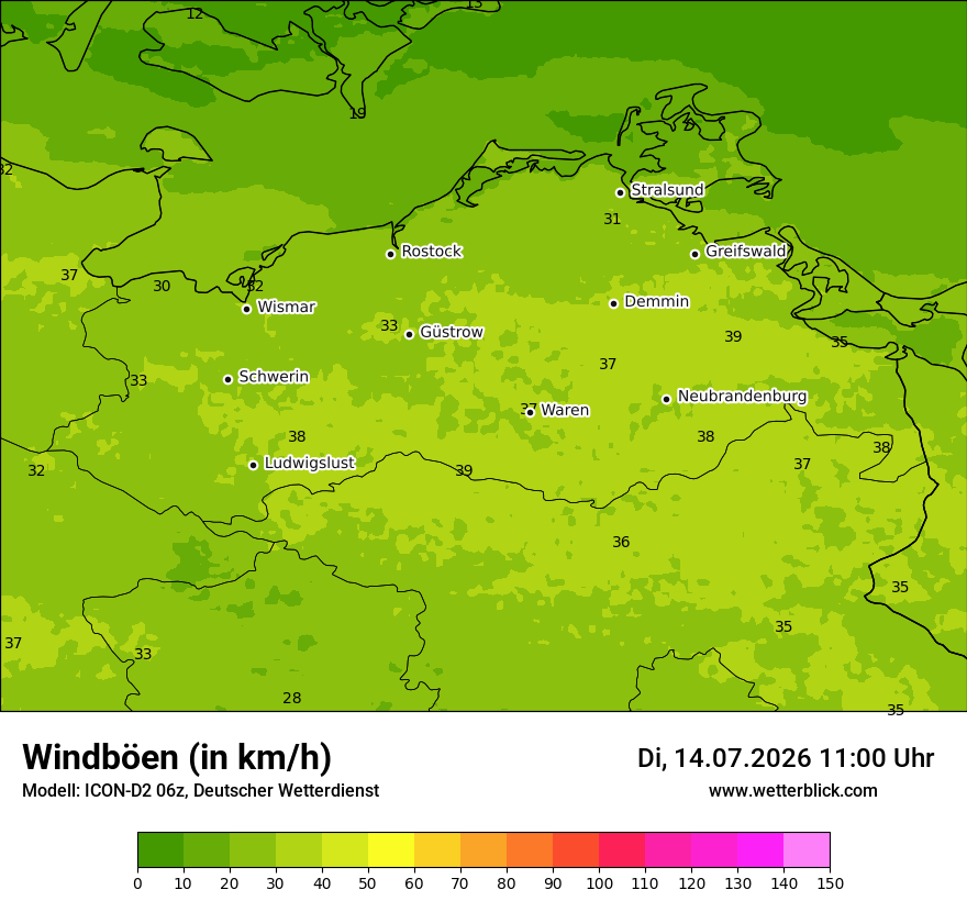 Maximale Windböen