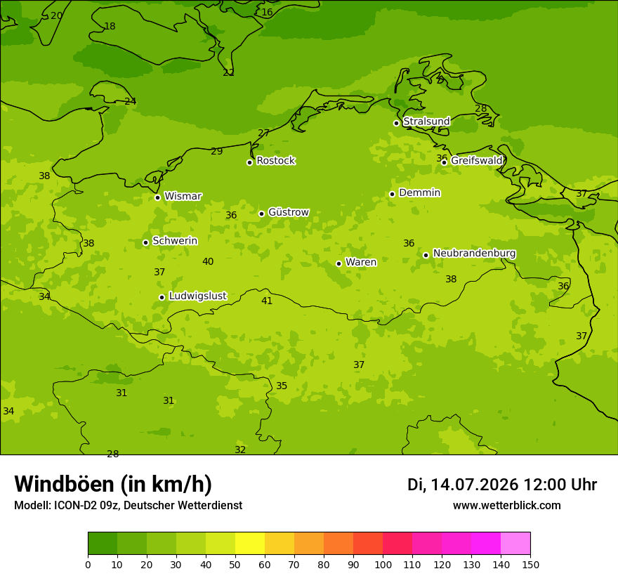 Maximale Windböen