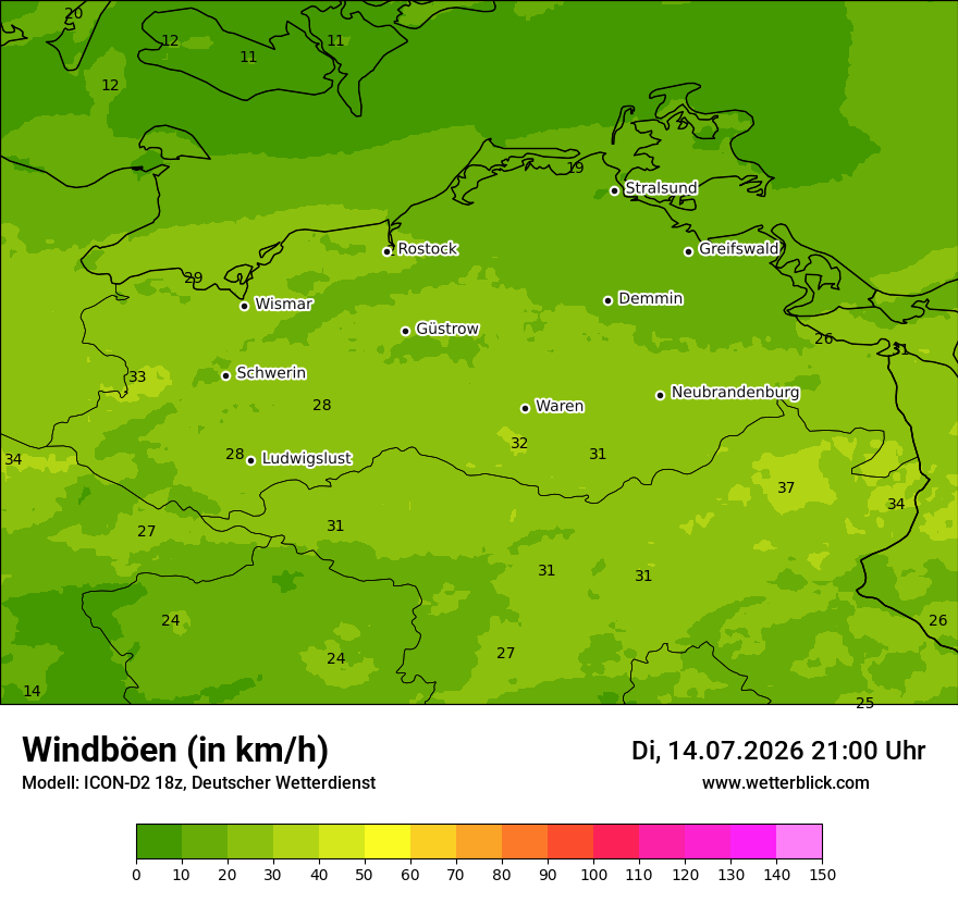 Maximale Windböen